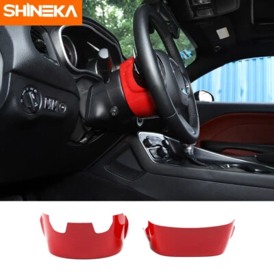 Red Steering Wheel Base Upper Trim Cover for Dodge Charger/Challenger/Durango Foto 1 de 4