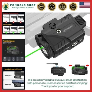 600 Lumens Tactical Flashlight with Green Laser Combo, Magnetic Charging - Picture 1 of 9