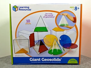 Learning Resources Giant Geosolids Set Of 10 3208 Math Geometry Open Box - Picture 1 of 4