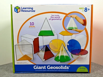 Learning Resources Giant Geosolids Set Of 10 3208 Math Geometry Open Box - Image 1 of 4