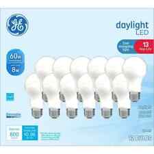 GE A19 LED Light Bulbs 12 Pack, 60 Watt, Deformable, Medium Lamp, Frosted Finish