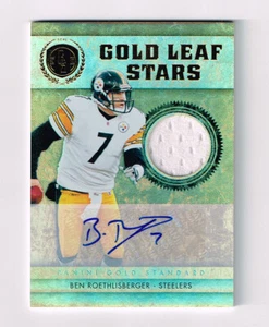Camiseta autógrafa Ben Rothlisberger 2011 Panini Gold Standard # 7/10 Steelers - Imagen 1 de 2