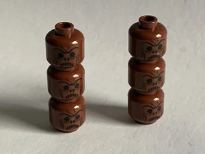 Lego 6 parts - lot - Reddish Brown HEAD - Harry Potter 75966 rare scary ghost - Picture 1 of 1