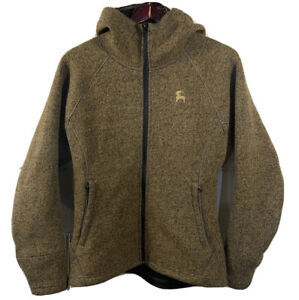 Backcountry com Siphon Green Wool Blend Hooded Full Zip Jacket - Women’s Medium