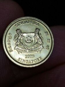 Coin, Singapore, 5 Cents, 2009, Singapore Mint, EF Kayihan coins T24