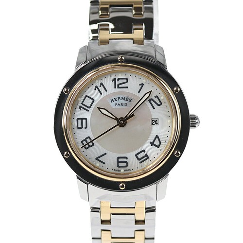 HERMÈS Orologio Hermes CP1.320 Clipper bianco madreperla