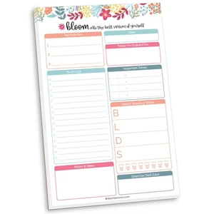 Bloom Daily Planners Planning Pad, 6" x 9", Sistema de Planificación Diaria, Puntos Florales - Imagen 1 de 11