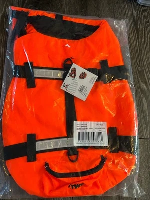 TWF LARGE 15-20kg Reflective Pet Dog Buoyancy Aid Adjustable Life Orange Jacket - Image 1 of 2