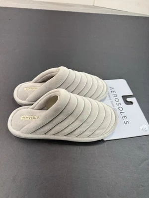 NUEVAS Zapatillas de chenilla acanaladas de espuma viscoelástica en aerosoles talla pequeña 5-6 grises Foto 1 de 4