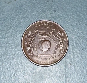 1999 PCGS MS63 Missing Clad Layer Georgia Quarter Mint Error Red Copper Color P - Picture 1 of 2
