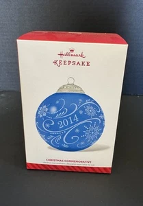 Hallmark 2014 Weihnachten Werbeschmuck Kugel Blau Neu - Bild 1 von 2
