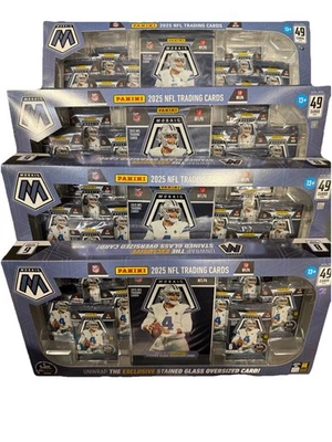 (Lote de 4) 2025 Panini Mosaic NFL Costco Paquete Exclusivo Vidrieras Jumbo Foto 1 de 3
