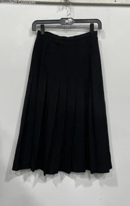 Pendleton Womens Black Virgin Wool Casual Pleated Skirt Size 6 Petite - Picture 1 of 4