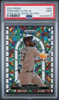 2022 Panini Prizm #SG-1 Fernando Tatis Jr. Stained Glass White Wave Prizm PSA 9 - Image 1 of 2