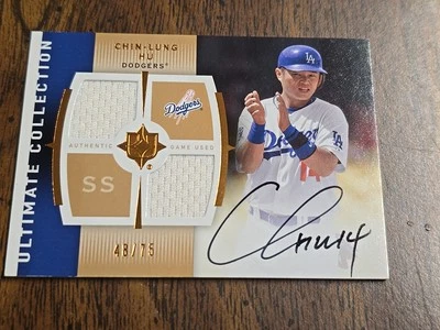 2008 Ultimate Collection Triple Memorabilia /75 Chin-Lung Hu Rookie Auto RC - Image 1 of 4