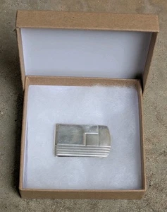 Italy Art Deco 925 Sterling Silver MONEY CLIP Vintage 1980's 888? AR EUC - Picture 1 of 10