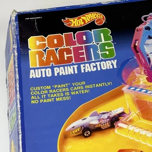 Vintage 1988 Hot Wheels Color Racers Auto Paint Factory Set W/Box & 3 Cars READ - Picture 1 of 20