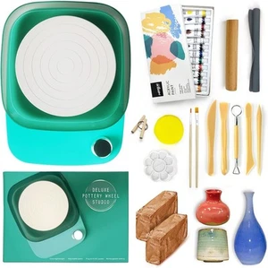 Pottery Wheel for Adults Beginners Kids - 6" Variable Speed green - Picture 1 of 6