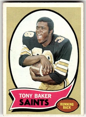 1970 Topps Tony Baker Rookie #243 New Orleans Saints RC - Image 1 of 2