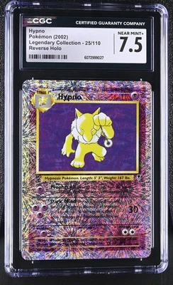 CGC 7.5 Hypno 2002 Legendary Collection 25/110 Reverse Holo Pokemon Card - Image 1 of 2