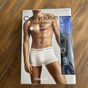 Calvin Klein Men's Cotton Stretch 3-Pack Low Rise Trunk Size Multi Color Large - Picture 1 of 5