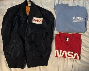NASA themed Shirt Bomber Jacket Lot - Picture 1 of 7