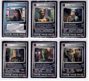 Star Trek CCG The Borg Complete Mint Set Including Ultra Rare Reginald Barclay. - Picture 1 of 10