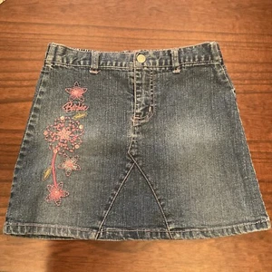 Girls Barbie Jean Denim Skirt Size 6 Used In Good Condition - Picture 1 of 7