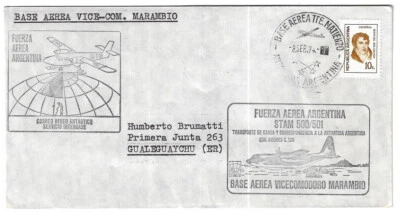 Argentina: 1975; cover antartic, Air base navy Marambio, good condition, EBAR20 - Image 1 of 2