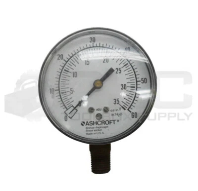 NUEVO ASHCROFT 250-2362-A CALIBRE 05 0-60" H2O Foto 1 de 4