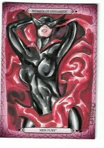 WOMEN OF DYNAMITE 2014 SDCC SKETCH CARD Achilleas Kokkinakis SKETCH MISS FURY - Picture 1 of 3