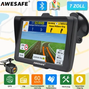7"AWESAFE GPS NAVI BT PKW Navi Navigationsgerät Europe karte Rückfahrkamera - Bild 1 von 7