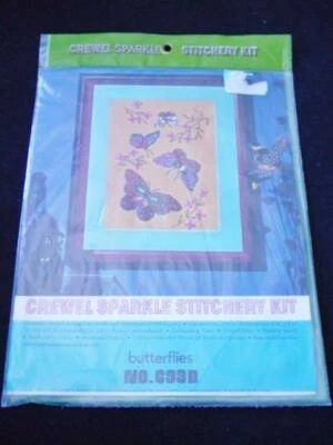 Vogart Co. - KIT MARIPOSAS Crewel Sparkle Stitchery - Lentejuelas - #699D - SELLADO Foto 1 de 4