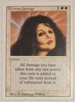 MTG Reverse Damage LP Rare Revised Edition 3ED - Image 1 of 4
