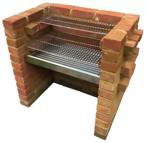 DIY Brick BBQ Kit 67cm x 40cm - Heavy Duty 6mm Stainless Steel Grills - Picture 1 of 11