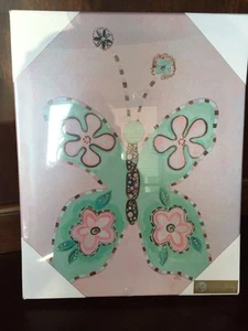 Paintings Pretty Pink Butterfly Flower Art Canvas Wall Art for Girls Room Baby X - Picture 1 of 1