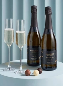 Bubbles & Chocolate Geschenkbox John Lewis volle Flasche Set NEU siehe alle Bilder - Bild 1 von 9
