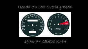 Honda CB500 CB 500 Speedometer Tach Gauge Clock Overlay Decal KMH 1973 - Picture 1 of 1