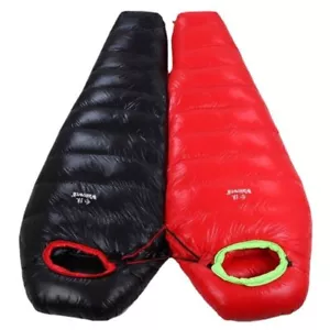 400-2000g Duck Down Thermal Mummy Sleeping Bag -5°C -35°C Winter Camping Hiking - Picture 1 of 20