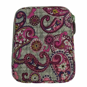 Vera Bradley Tablet Sleeve Zip Closure Retired Paisley Meets Plaid 12038 128 - Picture 1 of 6