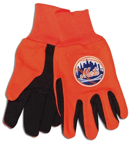 New York Mets Two Tone Adult Size Gloves [NEW] NFL Work Hands Scarf Hat Cover