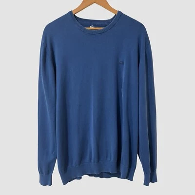 Lacoste Blue Cotton Long Sleeve Crew Neck Pullover Sweater US6 - Image 1 of 4