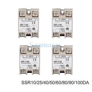 10/25/40/50/60/75/90/100A DC-AC Input 3-32VDC SSR Single-phase Solid State Relay - Picture 1 of 6