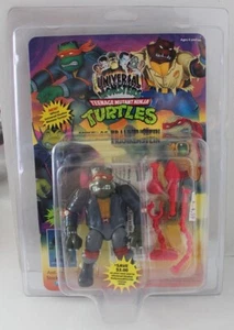 TMNT CARDATO NON PUNZONE RARO VINTAGE MIKE AS FRANKENSTEIN PLAYMATES CON CUSTODIA ZOLO - Foto 1 di 9