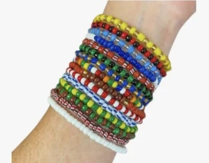 15 pulseras de Ilde benditas Santeria hechas a mano unisex pulsera elástica - Picture 1 of 2
