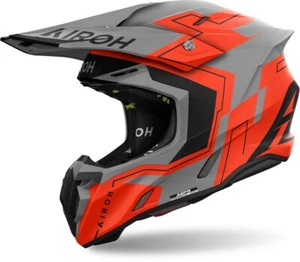Airoh Twist 3 Dizzy Orange Flu Off Road Motocross Motorcycle Bike Crash Helmet - Picture 1 of 17