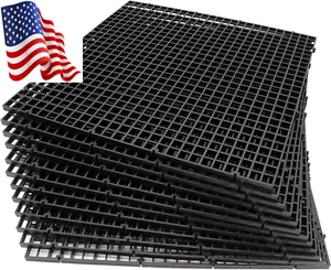 12 Pcs Aquarium Fish Tank Divider Plastic Egg Crate Aquarium Filter Bottom Tray - Picture 1 of 12