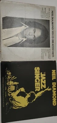 NEIL DIAMOND‎: "HIS 12 GREATEST HITS" & "THE JAZZ SINGER"  2 CLASSICS VINYL LP  - Image 1 of 4