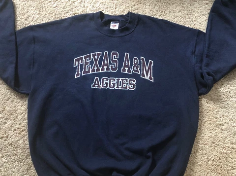 texas a & m aggies 2X sweatshirt unisex blue Great Condition Cover
