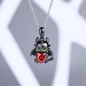 Cartoon How to Train Your Dragon Toothless Night Fury Necklace Pendant Gifts NEW - Picture 1 of 15